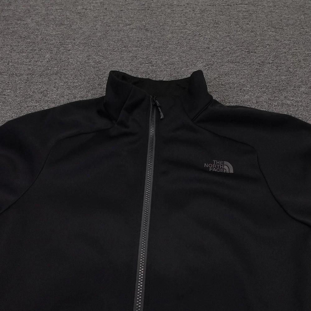 The‎ North Face Jacket Mens Small Black Softshell Full Zip Pockets Windbreaker